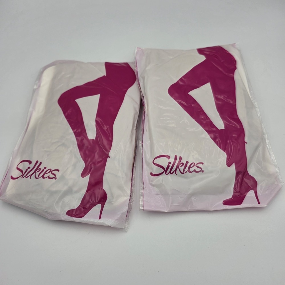 2 Silkies Ultra Total Leg Control Pantyhose 100501 Queen Barely Beige XL Natural